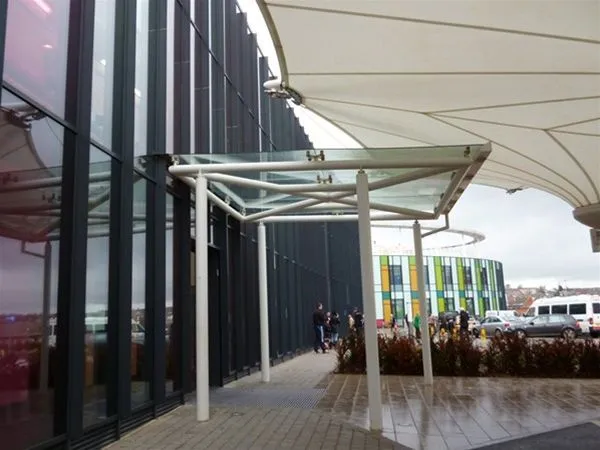 Supported Glass Entrance Feature Hospital Mansfield