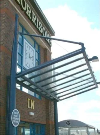 Glass Roof Walkway Supermarket Redcar