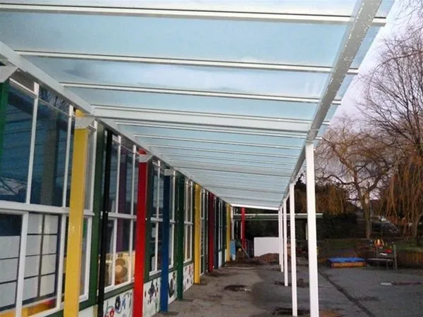 Patent Glazed Satin Glass Walkway School Chesterfield