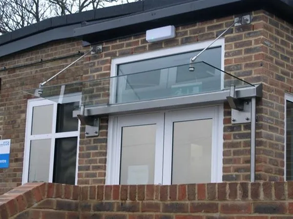 Suspended Glass Canopy Minimal Steel Style Hospital Swandean