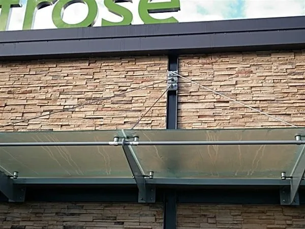 Satin Glass Suspended Canopy Supermarket Warminster
