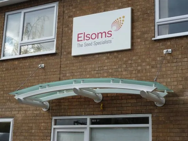 Faceted Satin Suspended Glass Canopy Offices Spalding