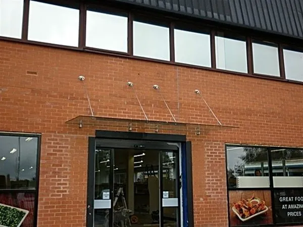 Frameless Glass Canopy Unit Food Outlet Quedgley