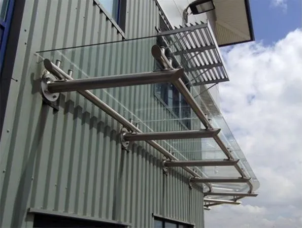 Stainless Steel Suspended Glass Canopy Offices Brighton