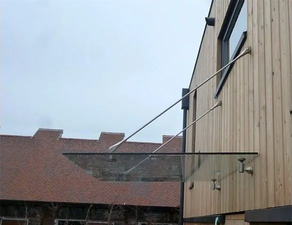 Frameless Suspended Glass Canopy Unit Aylesbury