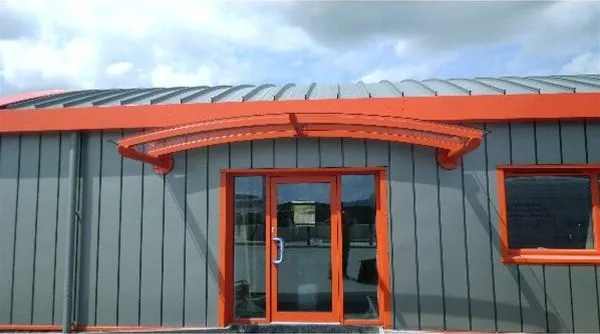 Curved Economy Polycarbonate Suspended Canopy Gloucester
