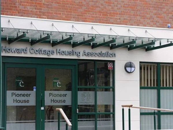 Suspended Glass Canopy Offices Letchworth