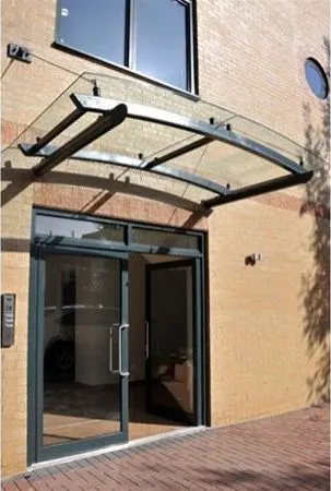 Faceted Glass Canopy Offices Edgeware
