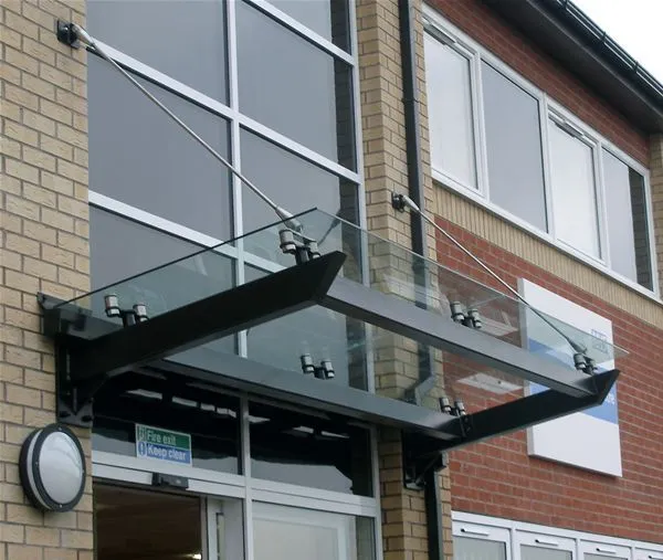 Suspended Glass Canopy Offices Wakefield