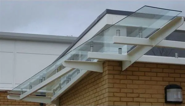Suspended Glass Canopy Supermarket Illminster