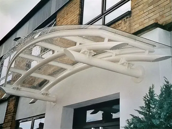 Curved Polycarbonate Canopy Offices Northampton