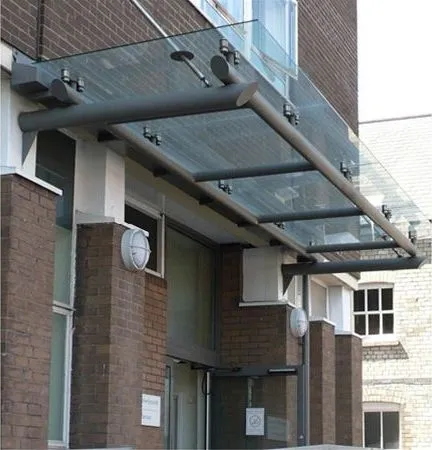 Suspended Glass Canopy Offices Cardiff