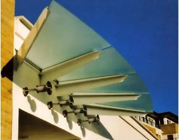 Suspended Satin Glass Canopy Health Club London