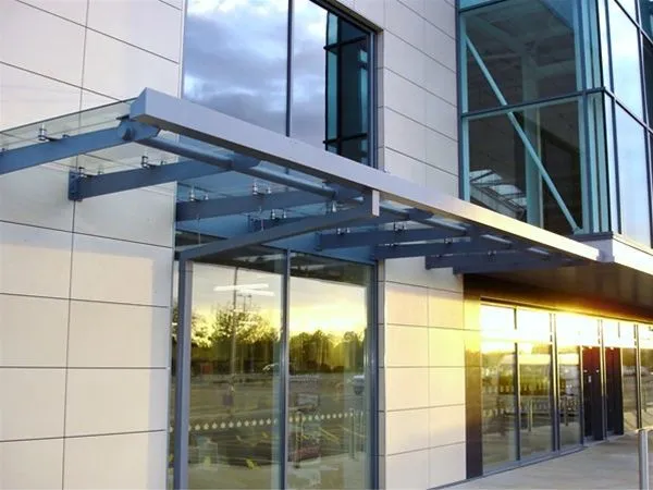 Suspended Glass Canopies Retail Park Hull