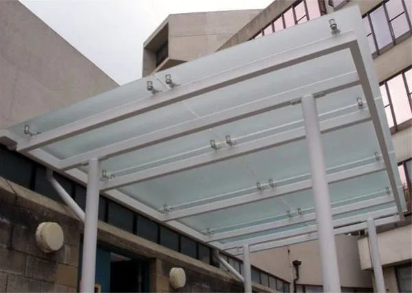 Satin Glass Supported Canopy University Norwich