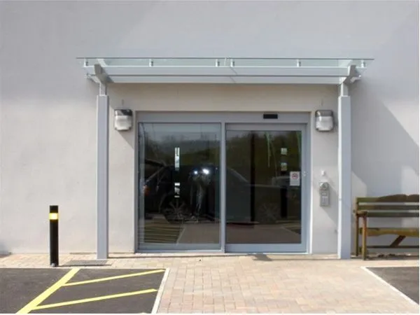 Satin Glass Supported Canopy Offices Ratby