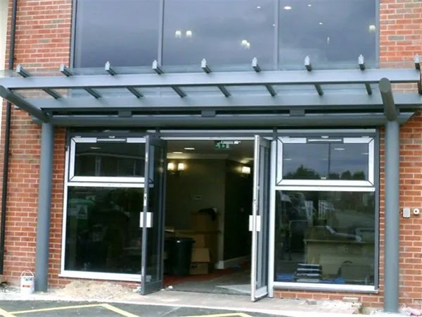 Supported Glass Canopy Offices Wigan