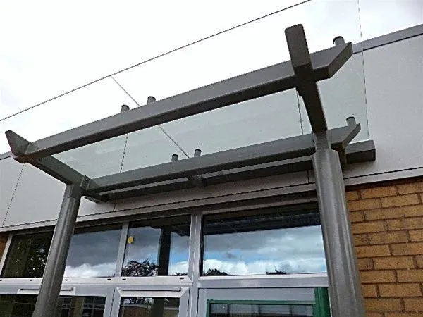 Supported Planar Glass Economical Canopy Office Development Birmingham