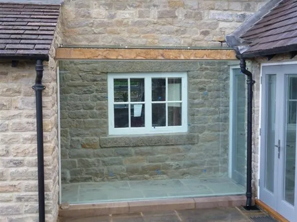 Glass Walkway Screens Derbyshire Village Stone Development