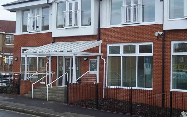 Patent Glazed Glass Entrance Feature Nursing Home Ruislip