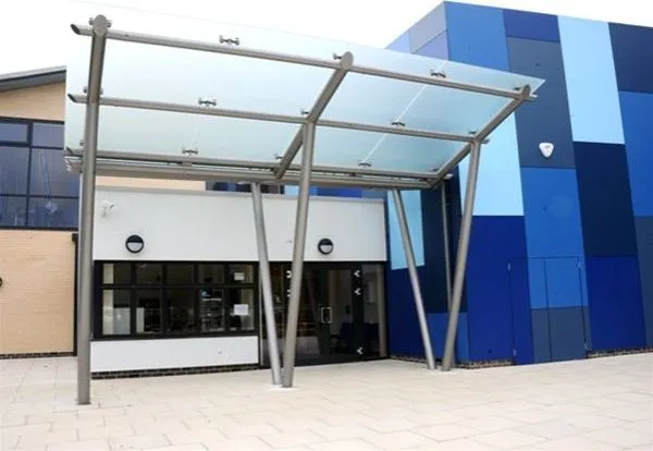 Supported Satin Glass Entrance Feature School Notley