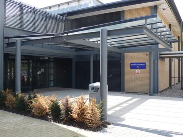Patent Glazed Glass Entrance Feature University Cambridge