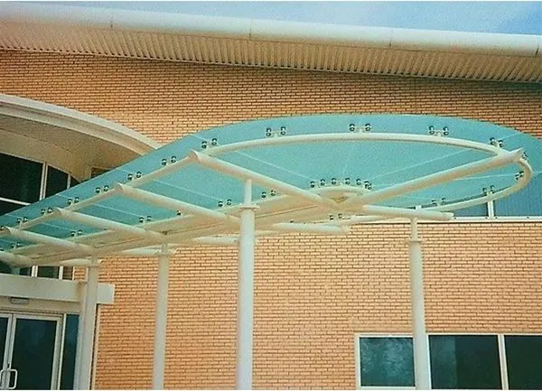 Satin Glass Supported Entrance Feature Offices Cranfield