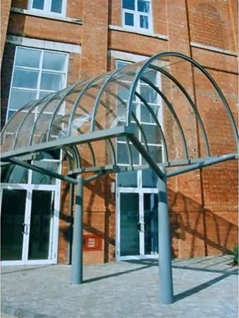 Curved Polycarbonate Entrance Feature Offices Manchester