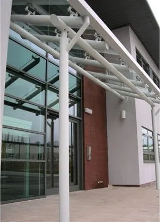 Supported Glass Entrance Feature Offices Sheffield