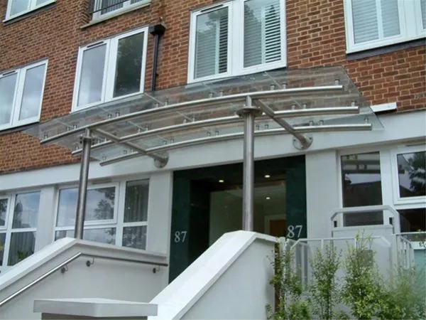 Faceted Glass Stainless steel Entrance Feature Residential London