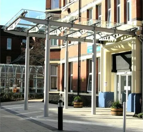 Supported Glass Entrance Feature Hospital Stockport