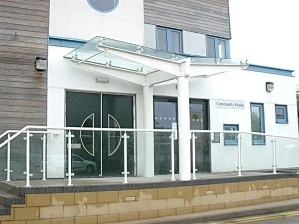 Planar Glazed gull Wing Style Feature Glass Canopy Selby