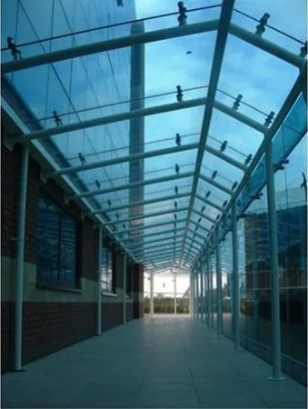 Supported Glass Roof Walkway Offices Loughborough